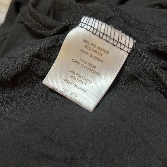 Ever After Black Wrap Tie Front Top 3/4 Sleeves - Picture 4 of 5